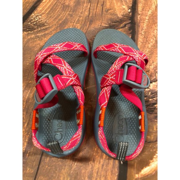 Chaco Z1 Ecotread Sandal Boho Rasberry Pink Girls 3 (6t43) - Picture 4 of 10